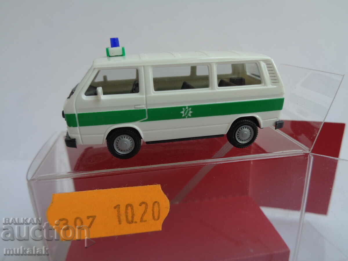 HERPA H0 1/87 VW POLICE BUS MODEL TROLLEY TOY