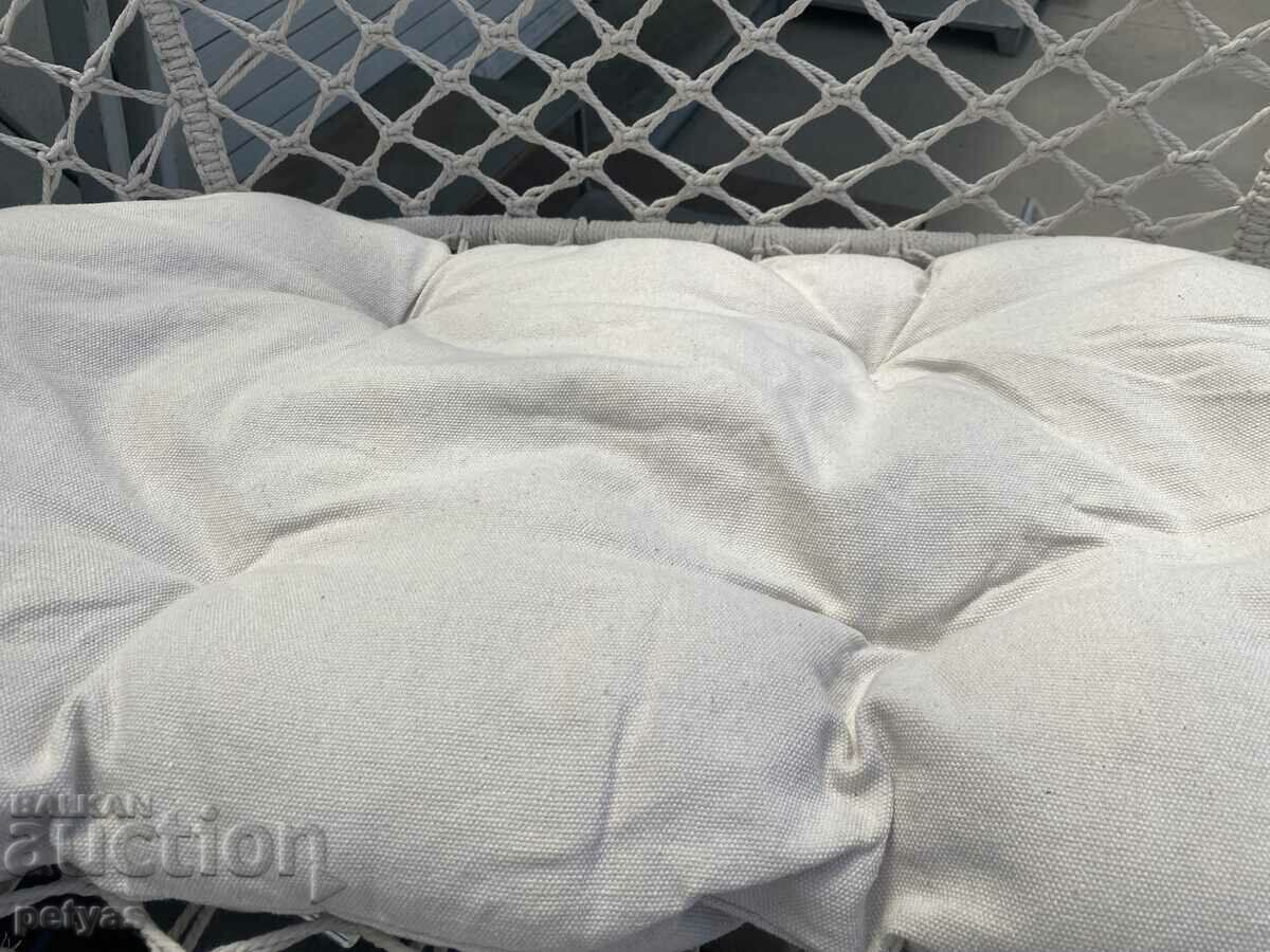 Παράδοση Κούνια κήπου αιώρα με μαξιλάρι για δύο, 130 cm