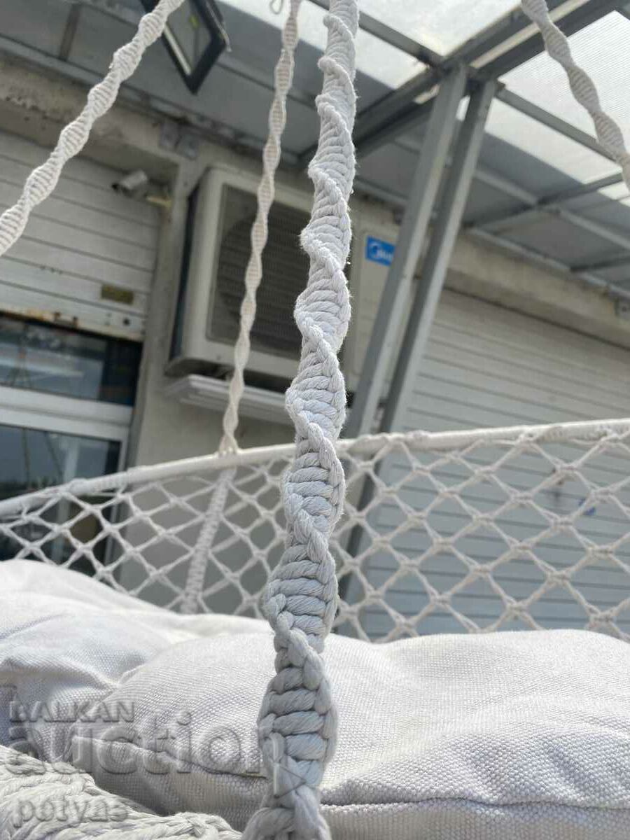 Κούνια κήπου αιώρα με μαξιλάρι για δύο, 130 cm - 5