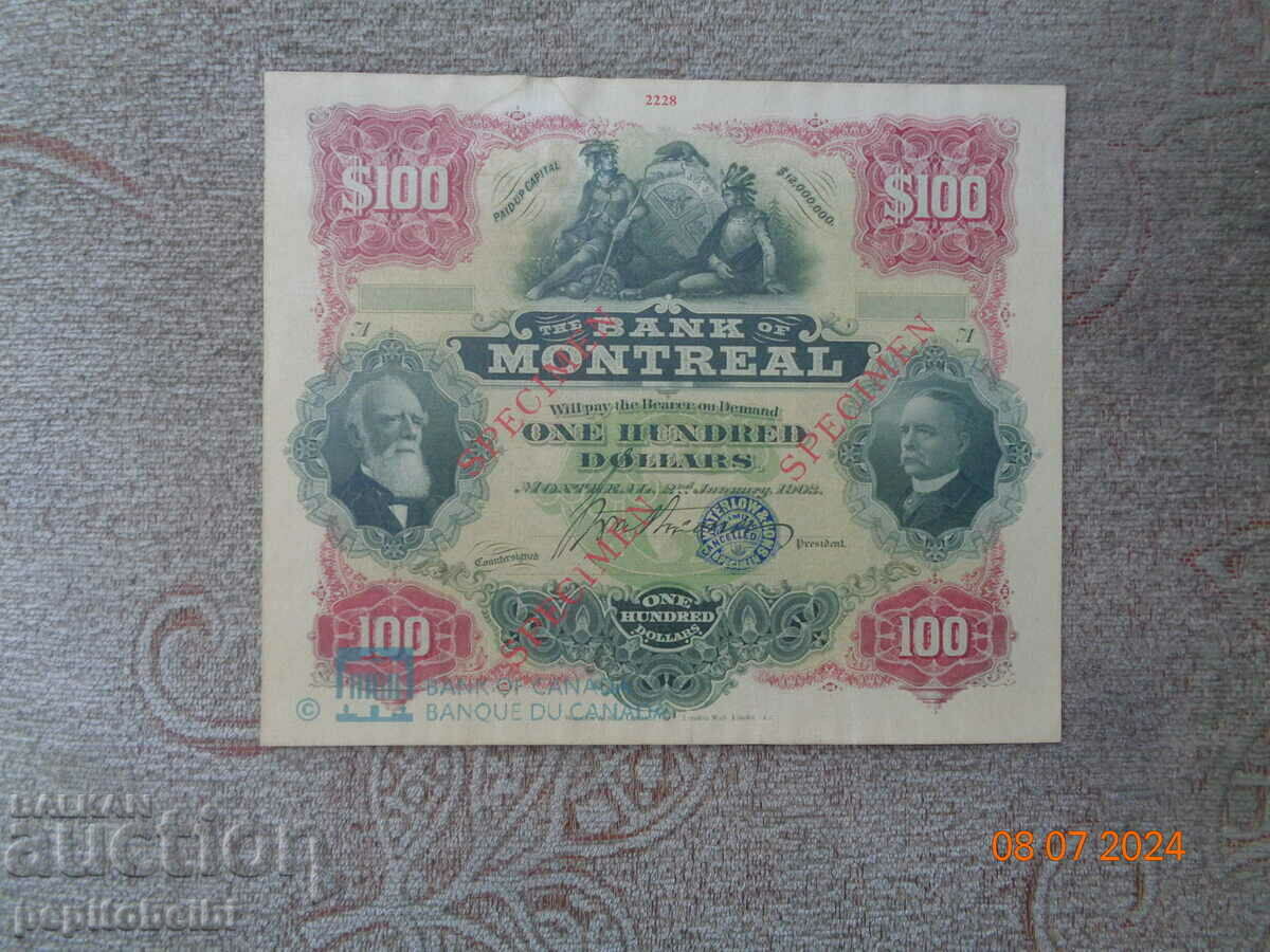 Old and rare banknote Canada 1903 the note is a copy