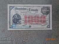 Old and rare banknote Canada 1896. the note is a copy