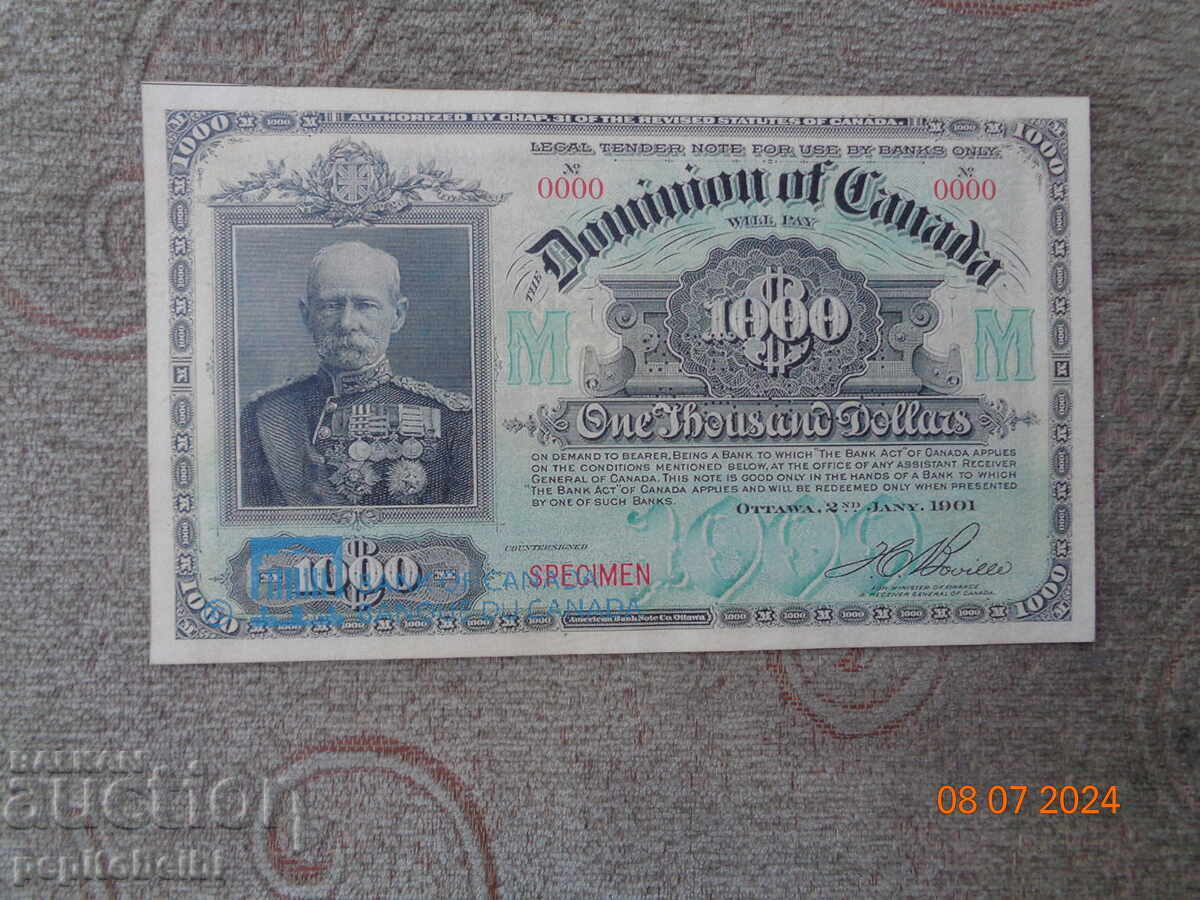 НЕ СЕ СРЕЩА   Канада 1901г.   банкнотата е копие