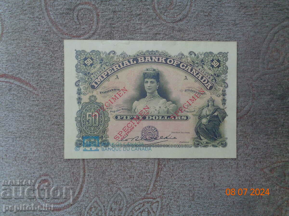 НЕ СЕ СРЕЩА  Канада1907г.    банкнотата е копие