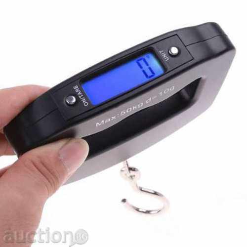 Electronic manual luggage scale - up to 50 kg.