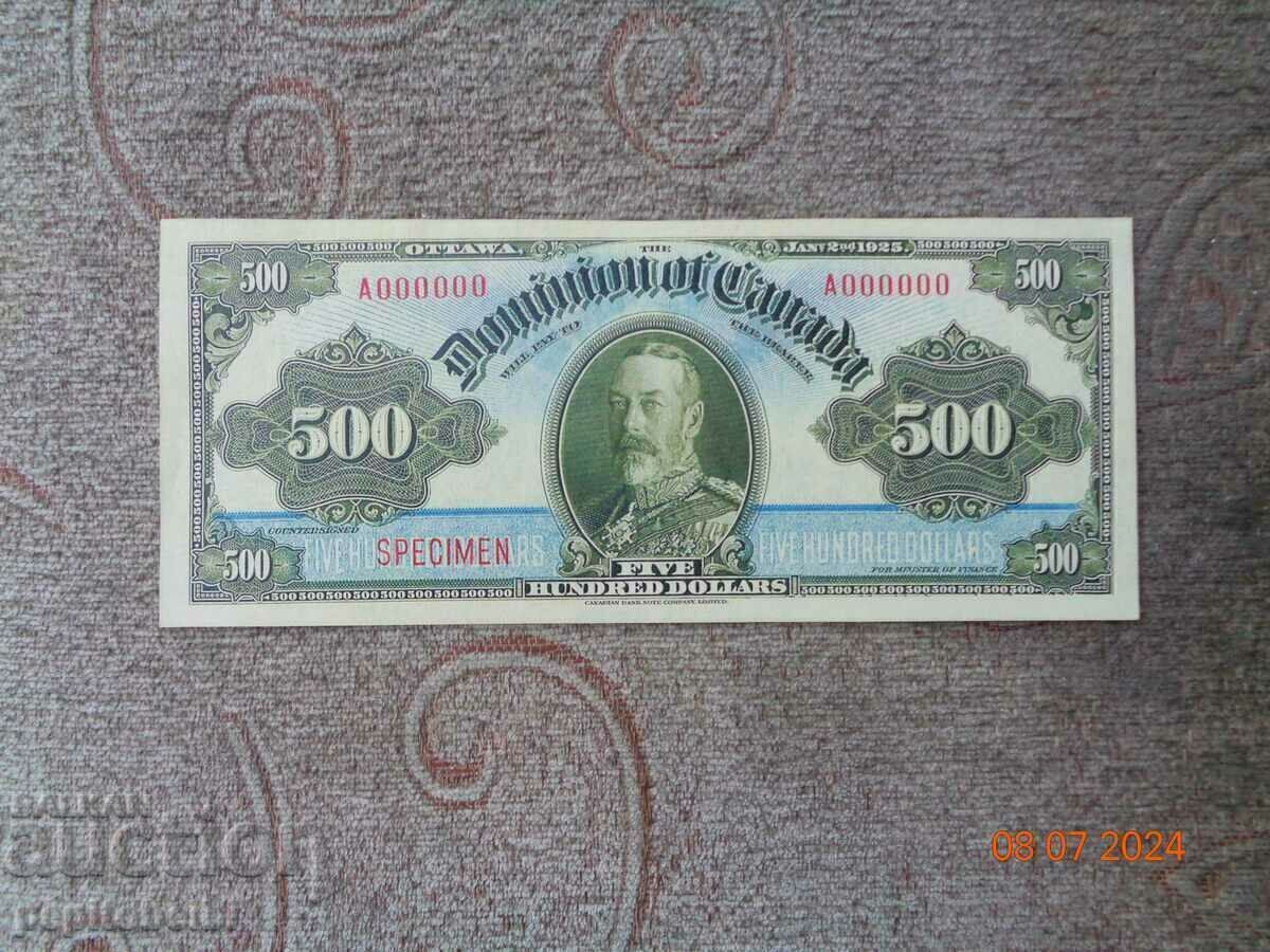 NOT MET Canada1925. the note is a copy