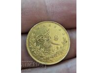 Moneda otomană turcească de aur, 100 Kurusha 1293 / 10