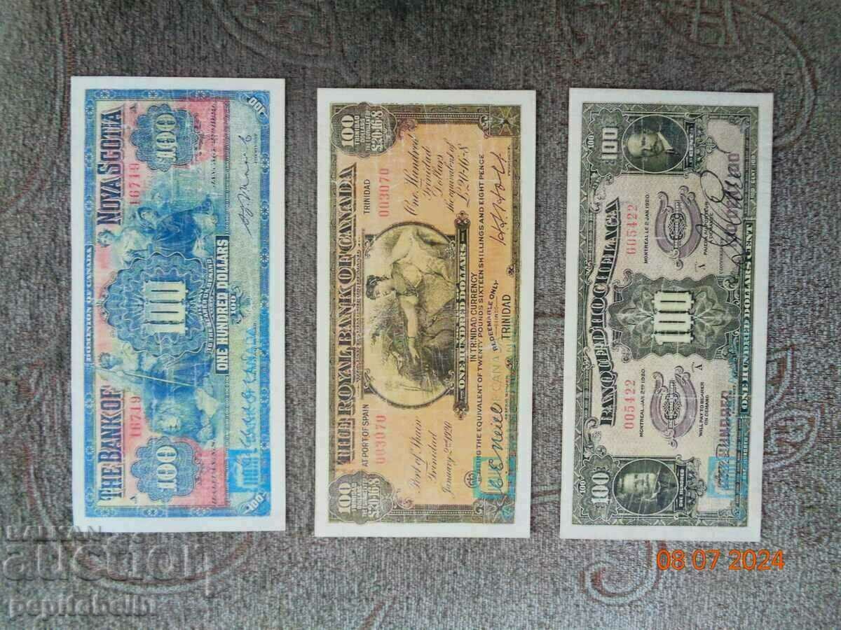 Auction  Rare Canada 1920 $100 - the bill is a copy