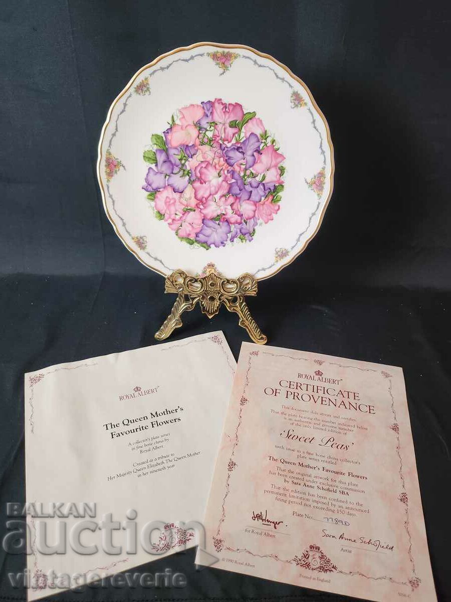 Royal Albert Collector's Plate, Sweet Peas