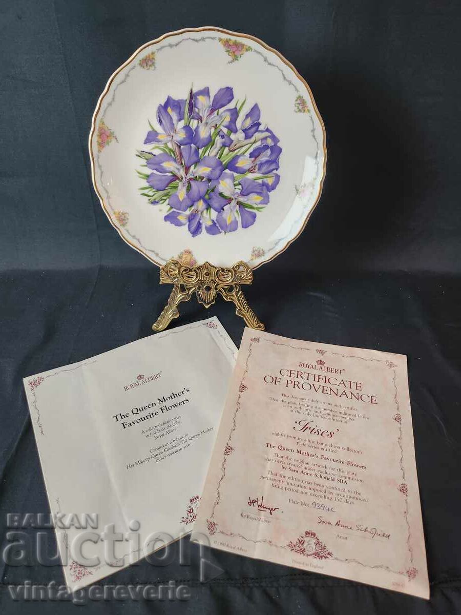 Royal Albert collector's plate, Irises