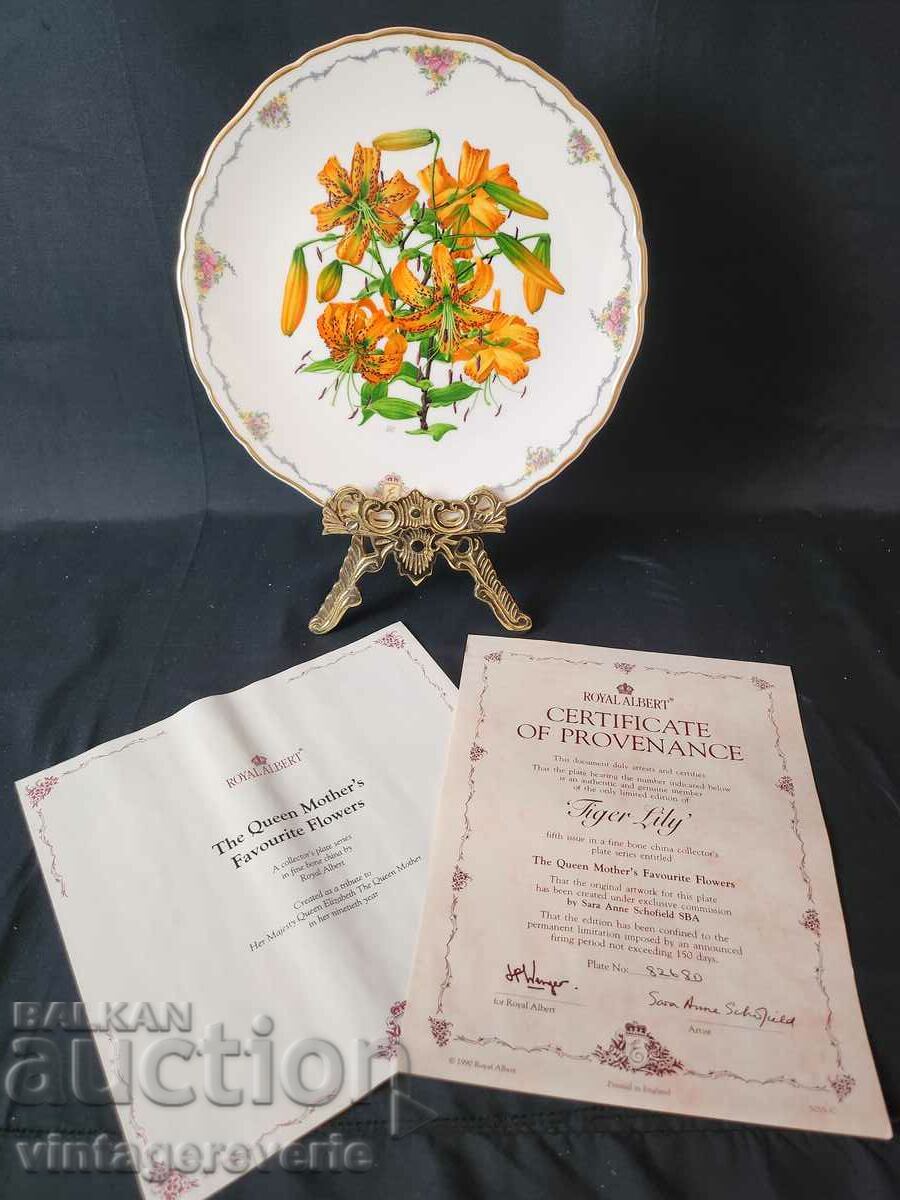 Колекционерска чиния Royal Albert, Tiger Lily