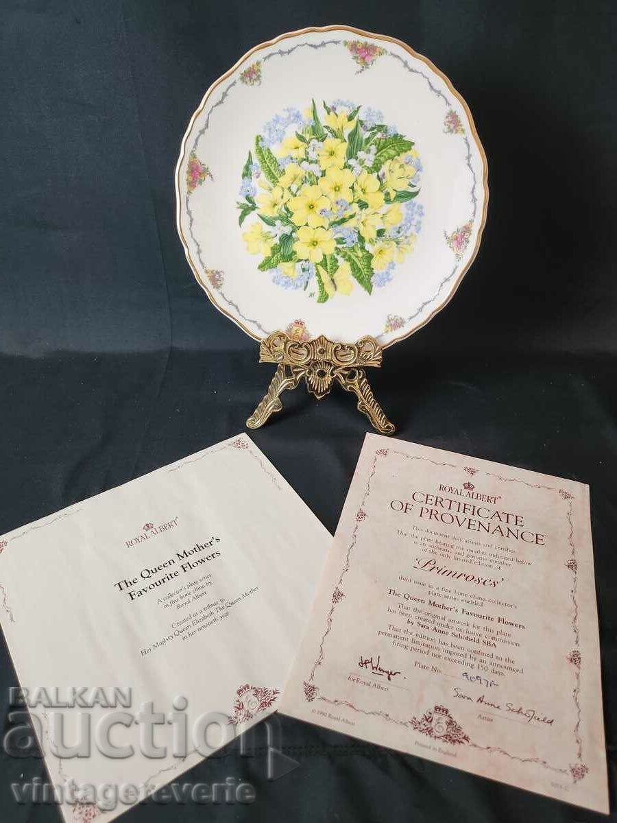 Royal Albert collector's plate, Primroses