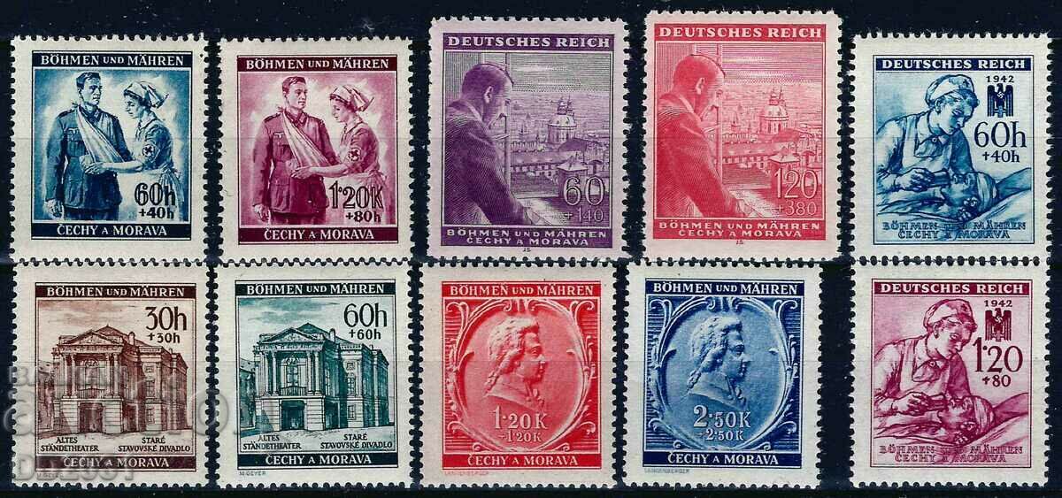 Bohemia and Moravia 1940/43 - Reich 4 series MNH