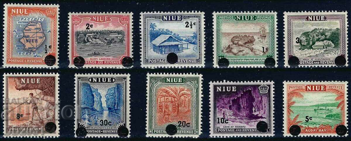 Niue 1967 - views ships overprint MNH Niue 1967 - views ships overprint MNH