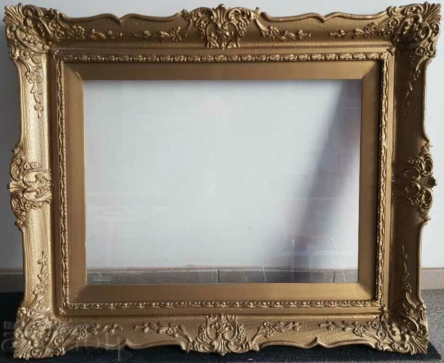 Барокова златна дървена рамка за гоблен картина огледало