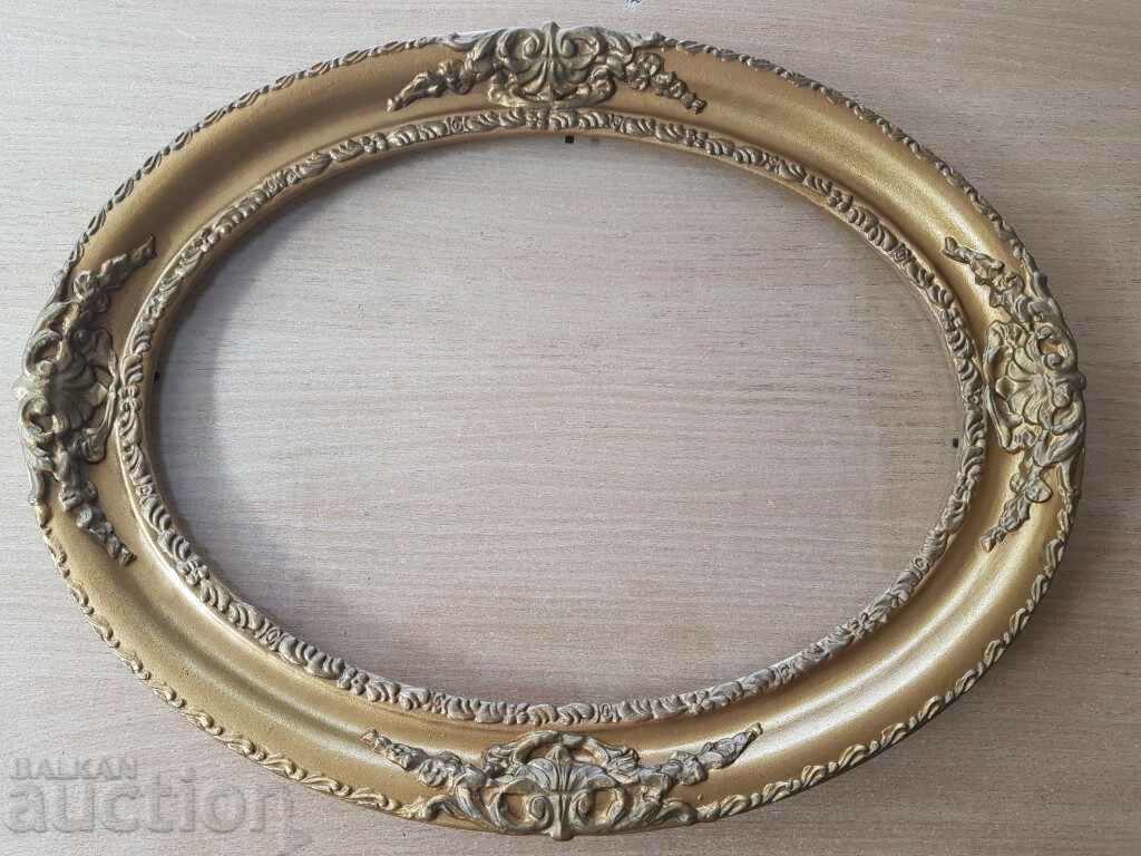 Baroque gold oval frame ellipse for tapestry picture
