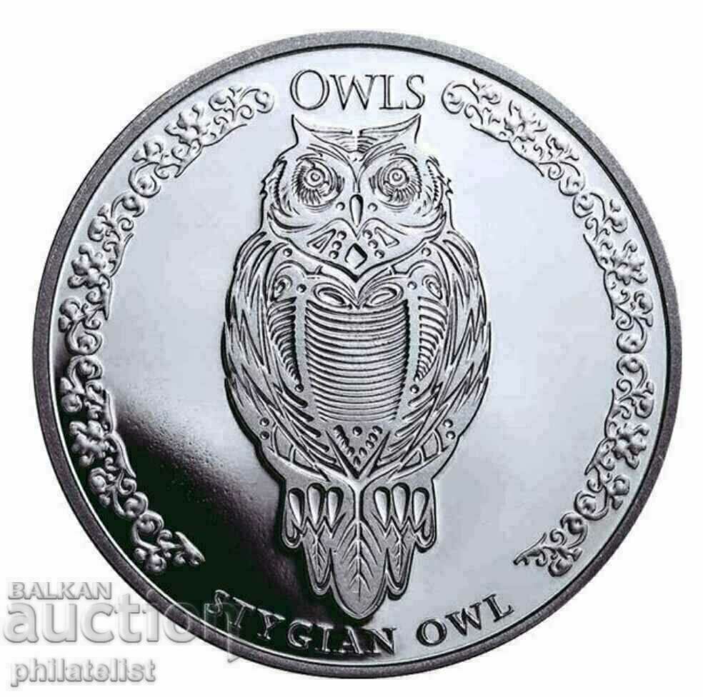 Republic of Chad 2024 - Owl - 1 OZ - Silver coin