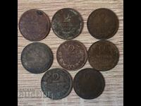 2 стотинки 1901 година - 8 броя лот