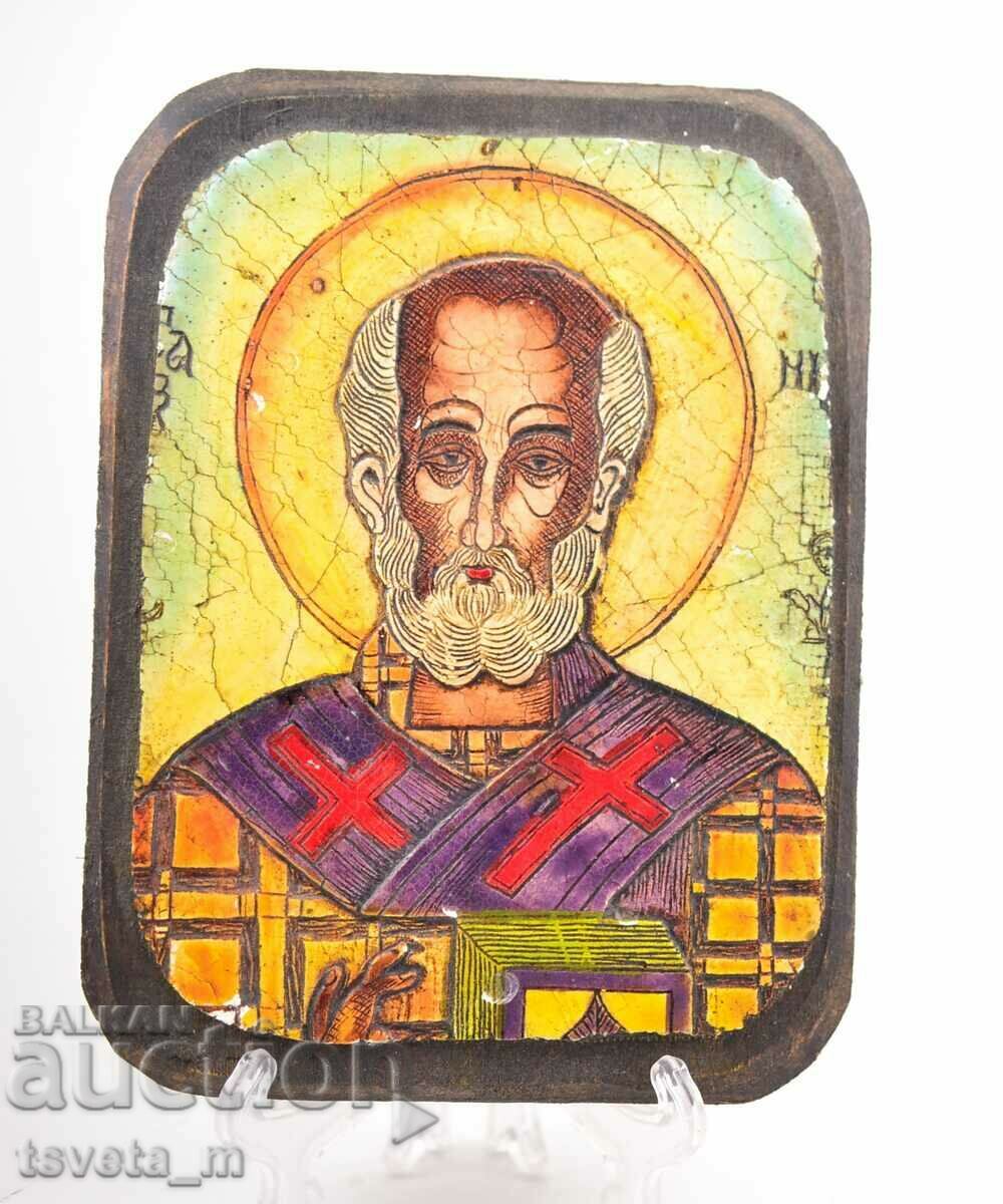 Auction Wooden icon - St. Nikolay the Miracleworker Auction Wooden icon - St. Nikolay the Miracleworker