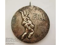 Veche medalie sportivă Turneul FILA de lupte Nikola Petrov 1973.