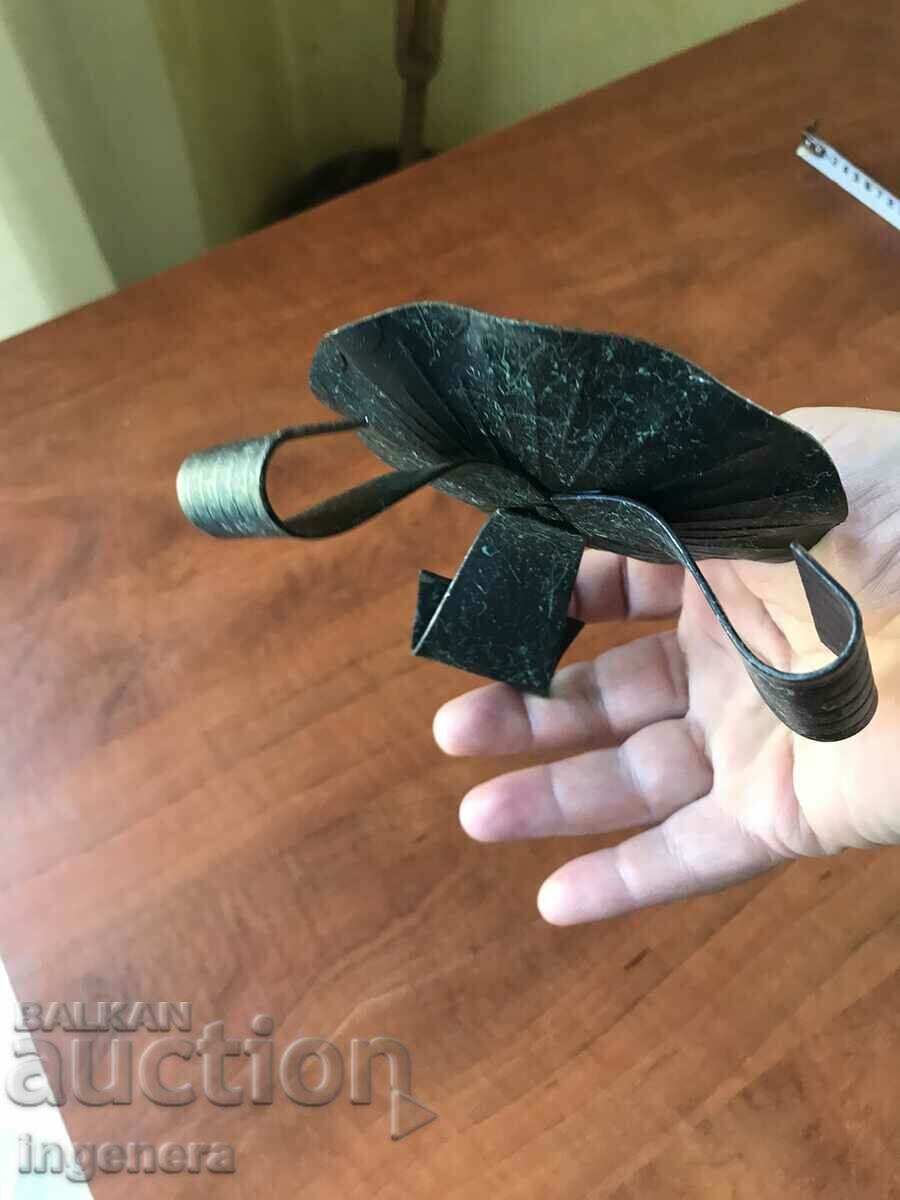 Auction  CANDLESTICK WROUGHT IRON METAL OLD