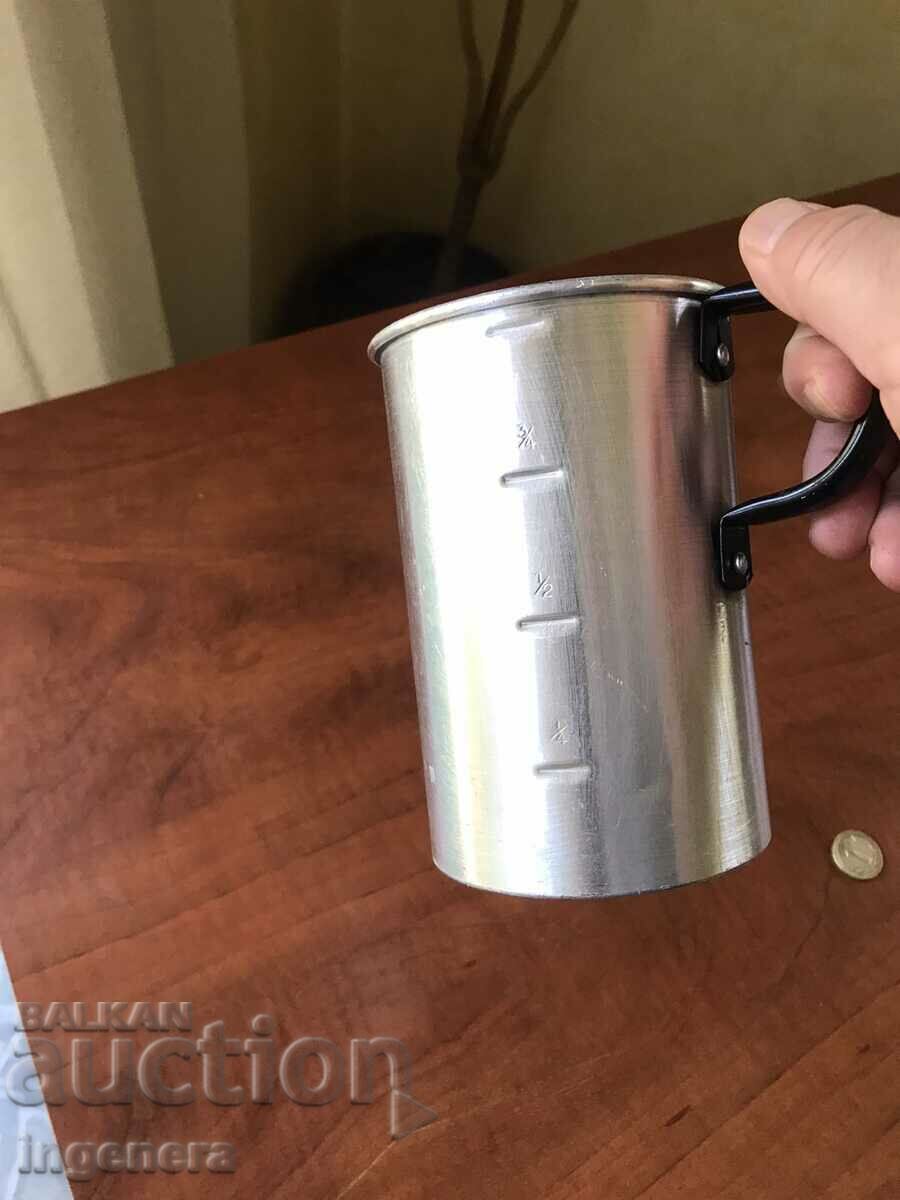 ALUMINUM JUG MEASURING UP TO A LITER with price 8.00 BGN | € 4.09 ALUMINUM JUG MEASURING UP TO A LITER with price 8.00 BGN | € 4.09