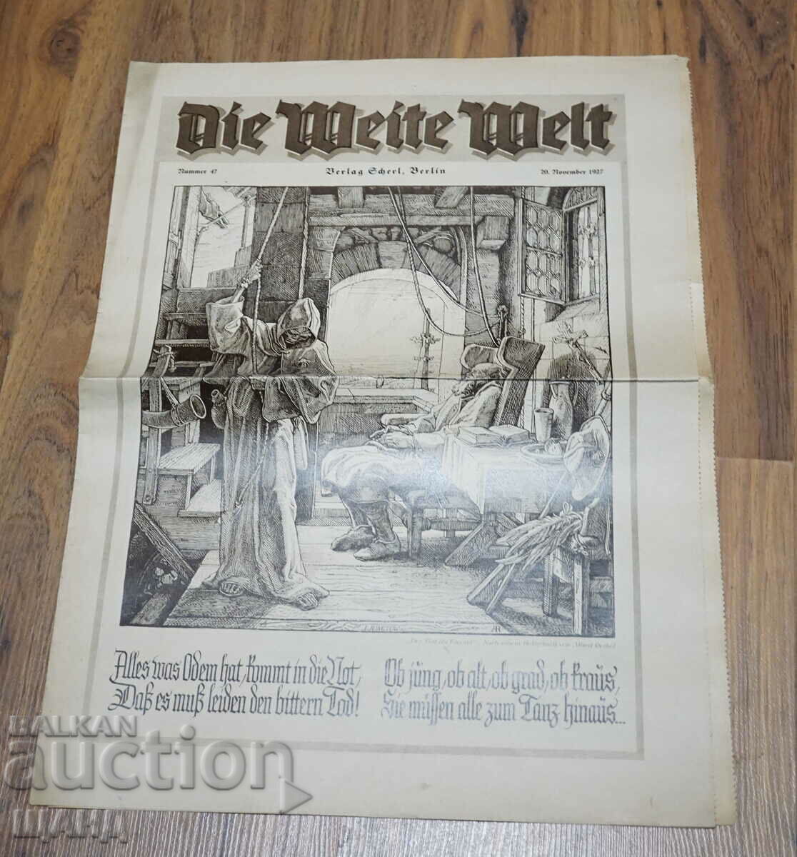 1927 German magazine newspaper DIE WEITE WELT issue 47