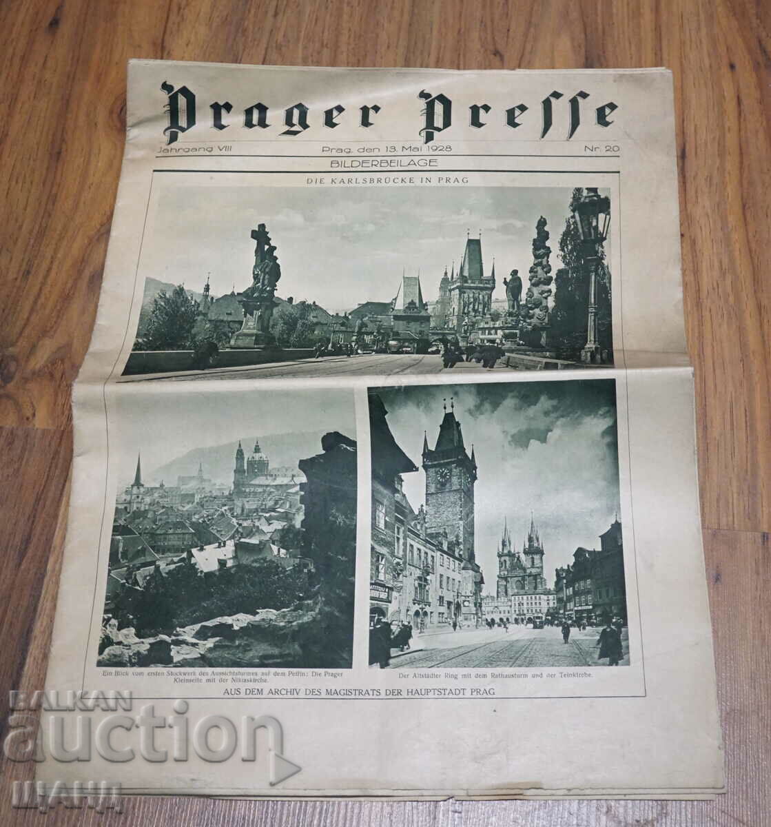 1928 Немско списание вестник PRAGER PRELLE брой 20