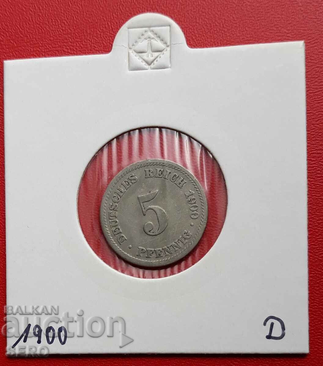 Germany-5 pfennig 1900 D-Munich