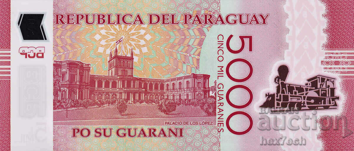 Licitație ❤️ ⭐ Paraguay 2022 5000 Guarani Polymer UNC nou ⭐ ❤️ Licitație ❤️ ⭐ Paraguay 2022 5000 Guarani Polymer UNC nou ⭐ ❤️