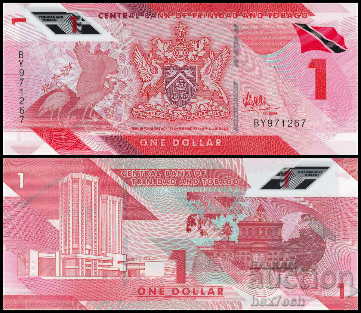 ⭐ ⭐ Trinidad and Tobago 2020 1 dollar polymer UNC new ⭐ ❤️