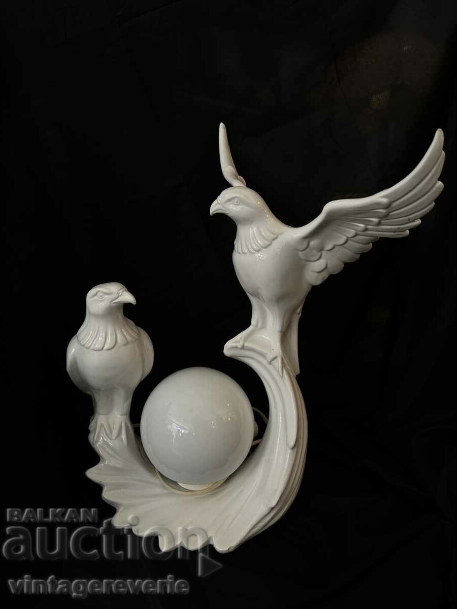 Porcelain lamp "Eagle Embrace"