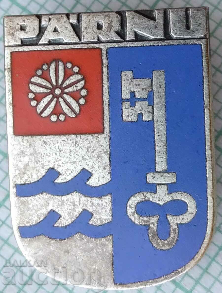 16248 Badge - coat of arms of the city of Pärnu Estonia - enamel