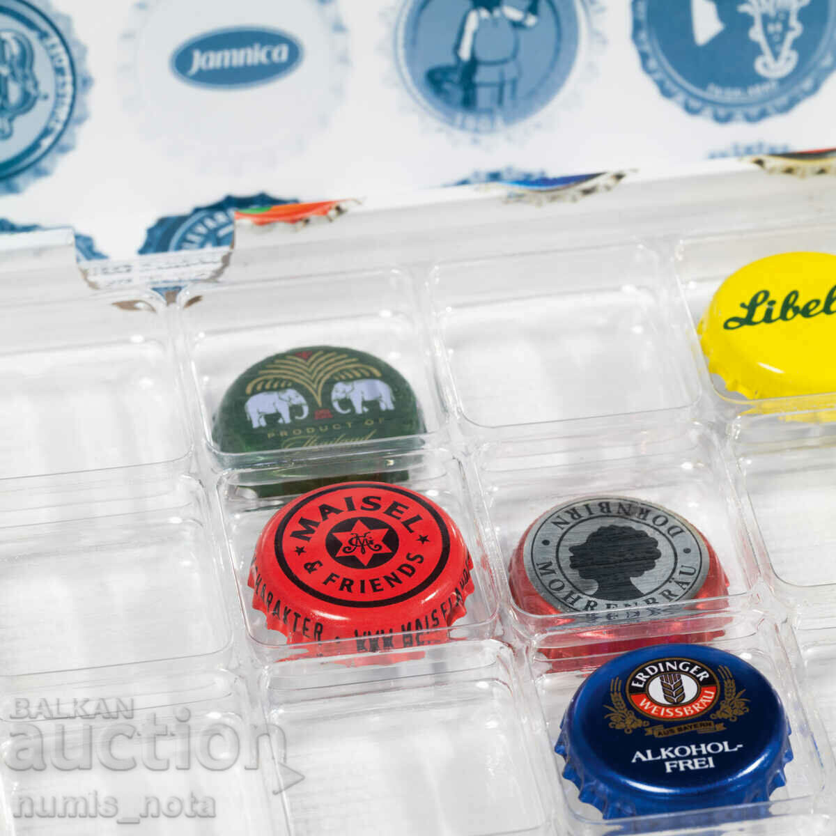 Auction  box for 96 bottle caps with 2 trays - Leuchtturm