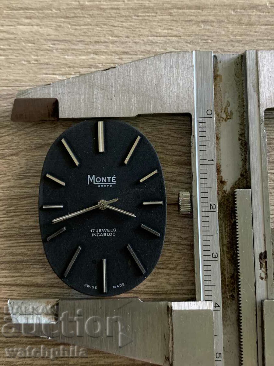 Monte швейцарски механизъм от мъжки часовник.Работи