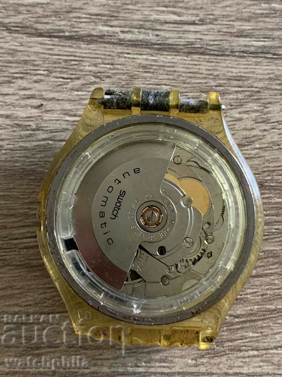 Swatch automatic mechanism from a men's watch. For parts