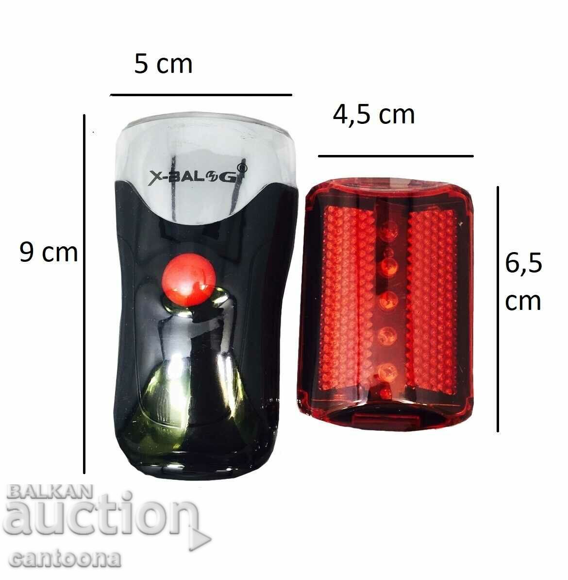 X-Balog BL-308 Bicycle LED Flashlight and Rear Light with price 8.99 BGN | € 4.60 X-Balog BL-308 Bicycle LED Flashlight and Rear Light with price 8.99 BGN | € 4.60