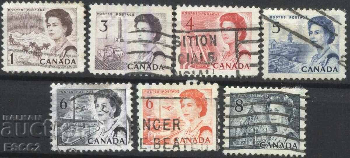 Клеймовани марки Кралица Елизабет II 1967 - 1971 от Канада