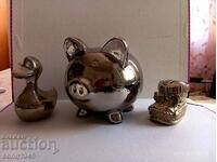Lot of Old Metal Figures Piggy Banks From 0.01 St.