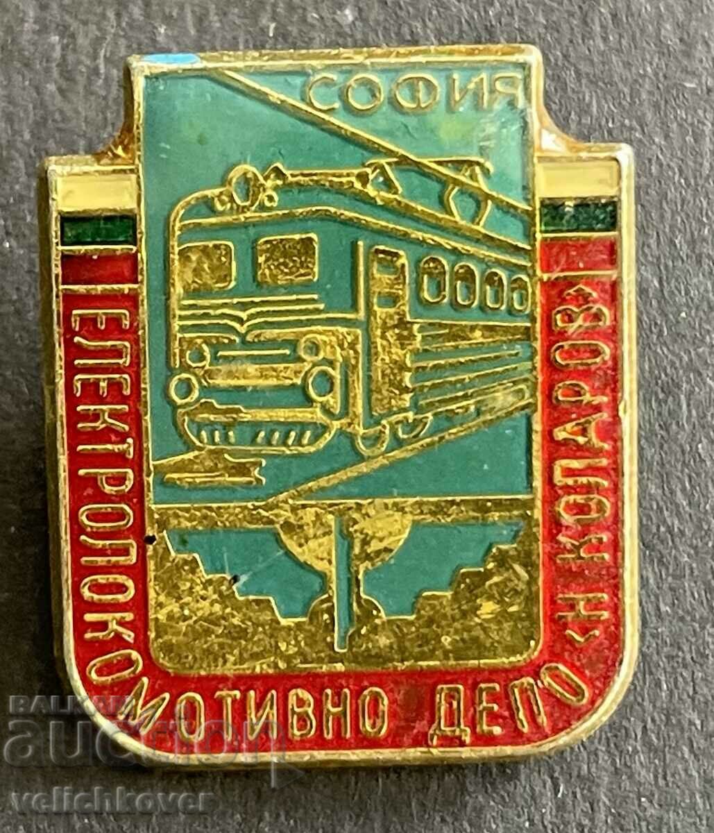 37759 Bulgaria semn BDZ Depoul de locomotive electrice N. Kolarov