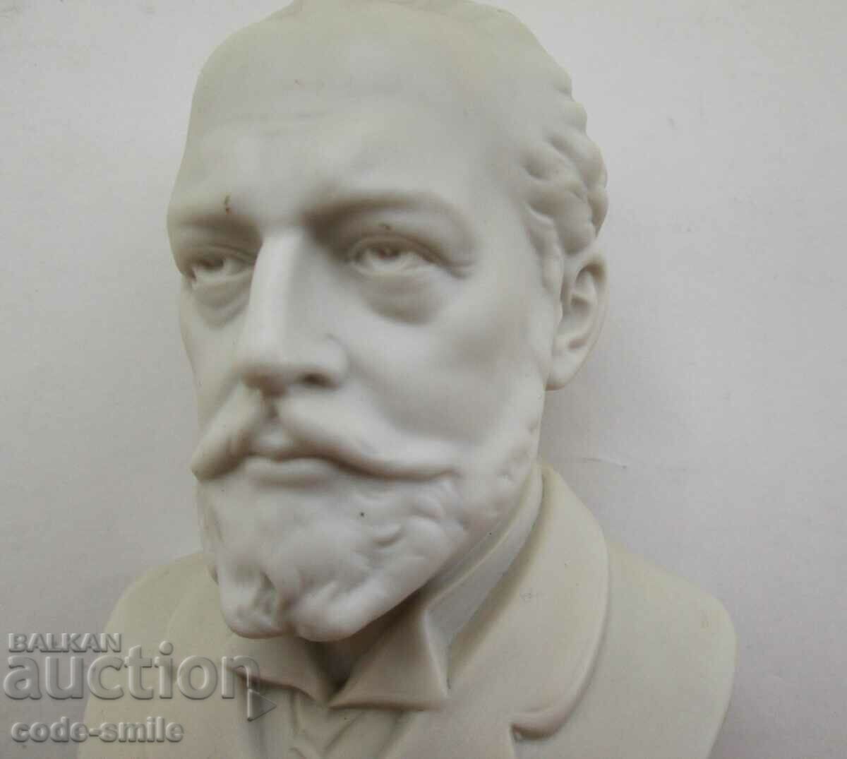 Auction Old statuette figure bust Tchaikovsky porcelain Germany Auction Old statuette figure bust Tchaikovsky porcelain Germany