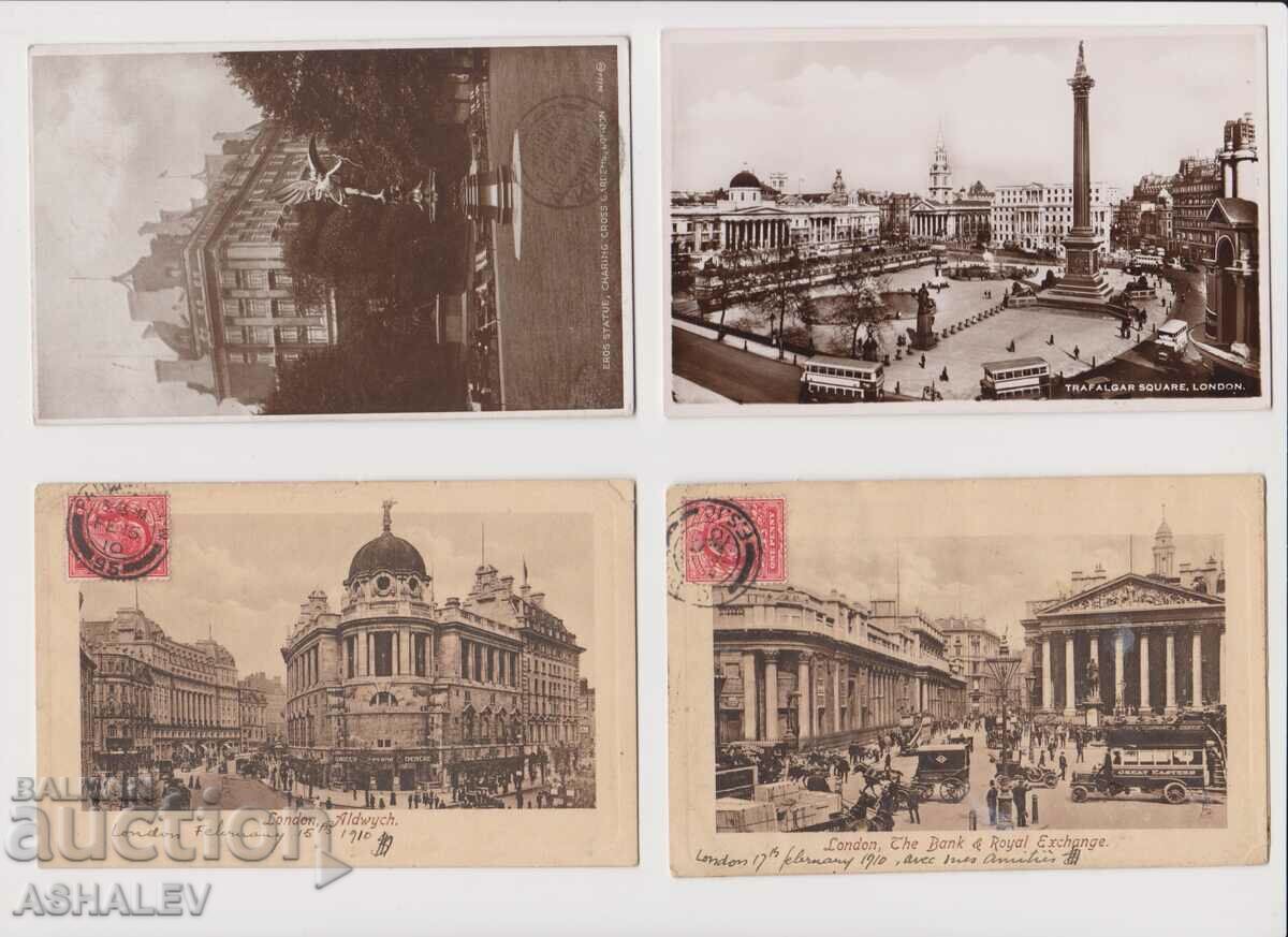 4 old travel cards - London