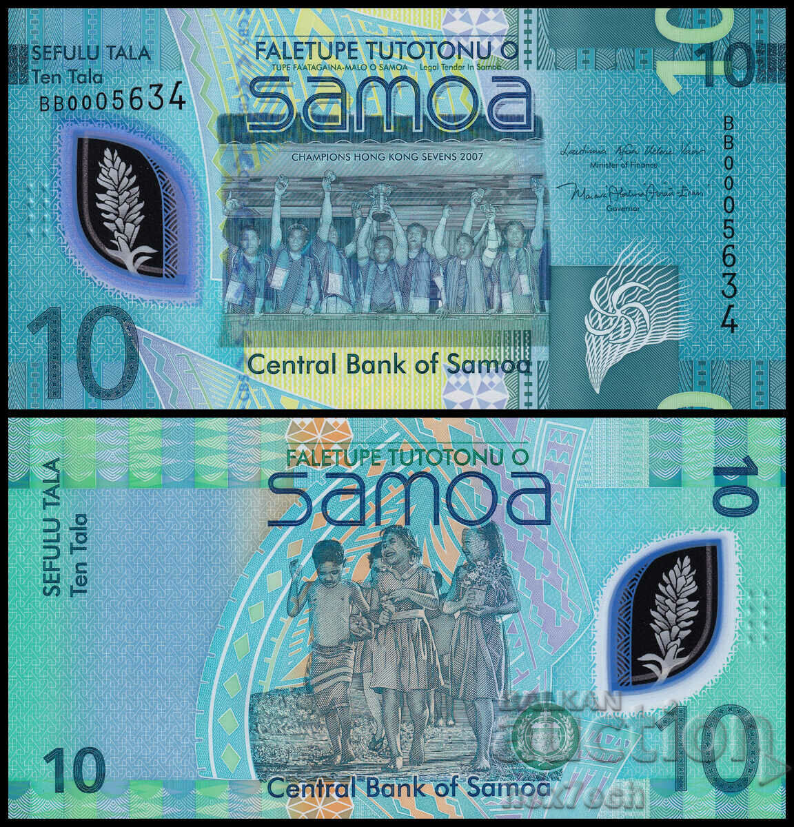❤️ ⭐ Σαμόα 2023 10 tala πολυμερές UNC νέο ⭐ ❤️