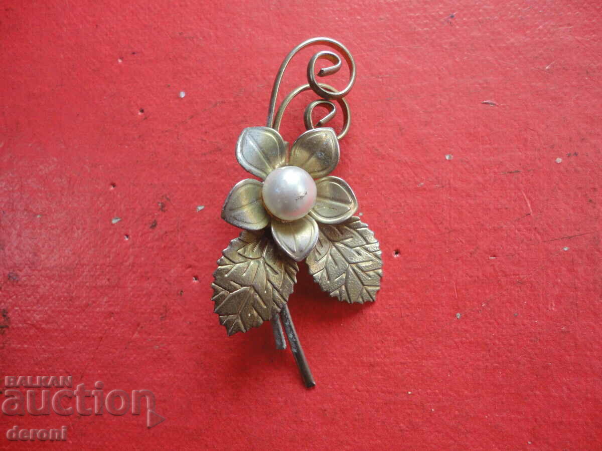 Amazing flower brooch with pearl - 5 Amazing flower brooch with pearl - 5