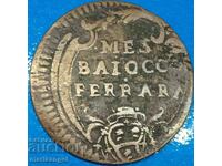 Βατικανό 1740 Sede Vacante Mezzo Baiocco 1/2 Benedict XIV Cu RR