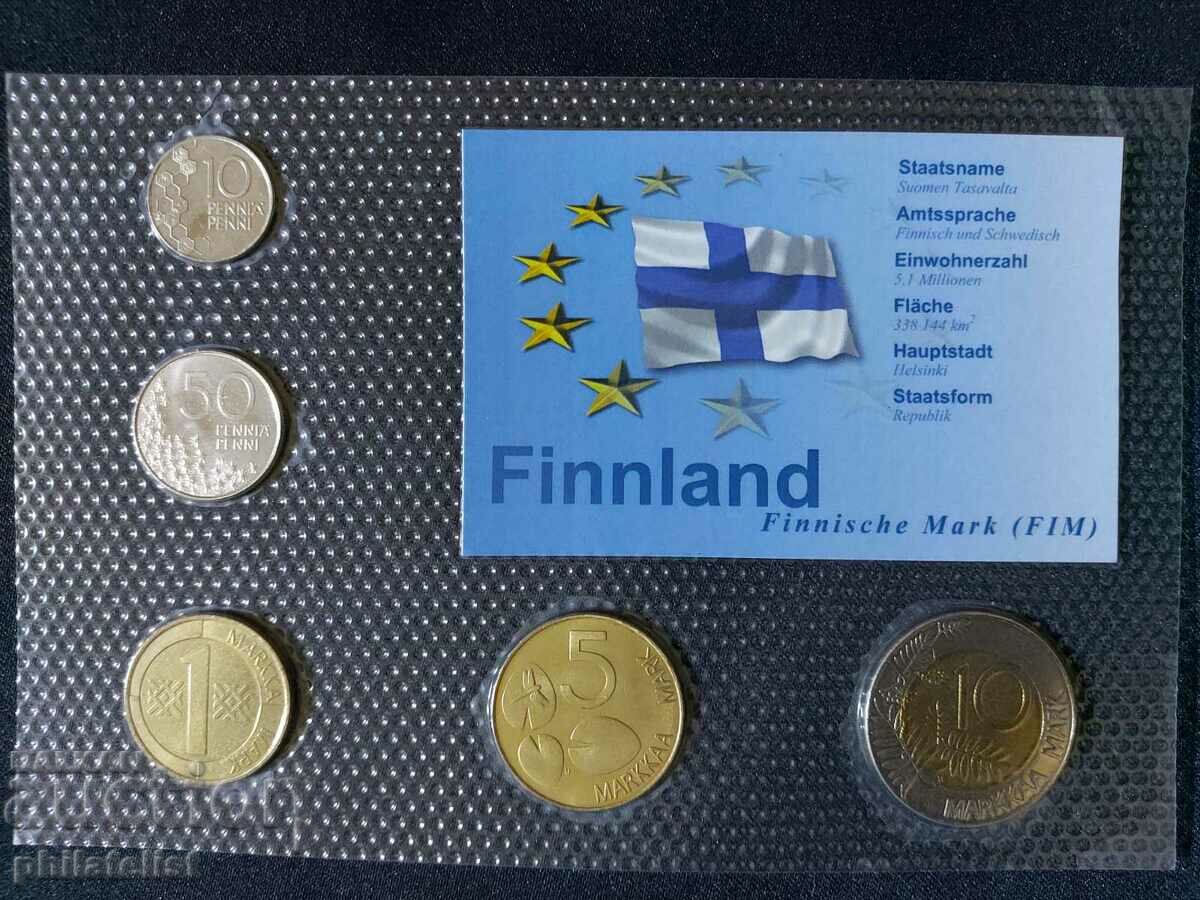 Finlanda 1993-2001 - Set complet, 5 monede