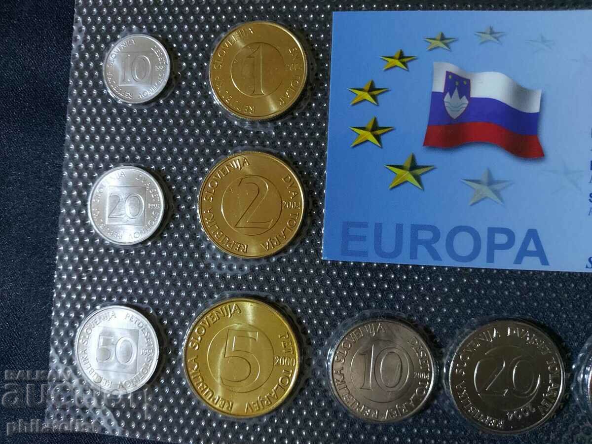 Complete set - Slovenia in tolars 1992-2004, 9 coins with price 22.00 BGN | € 11.25 Complete set - Slovenia in tolars 1992-2004, 9 coins with price 22.00 BGN | € 11.25