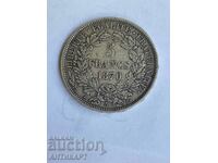 #2 Silver Coin 5 Francs France 1870 Silver