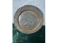 Panou din cupru, gravat manual, 31 cm