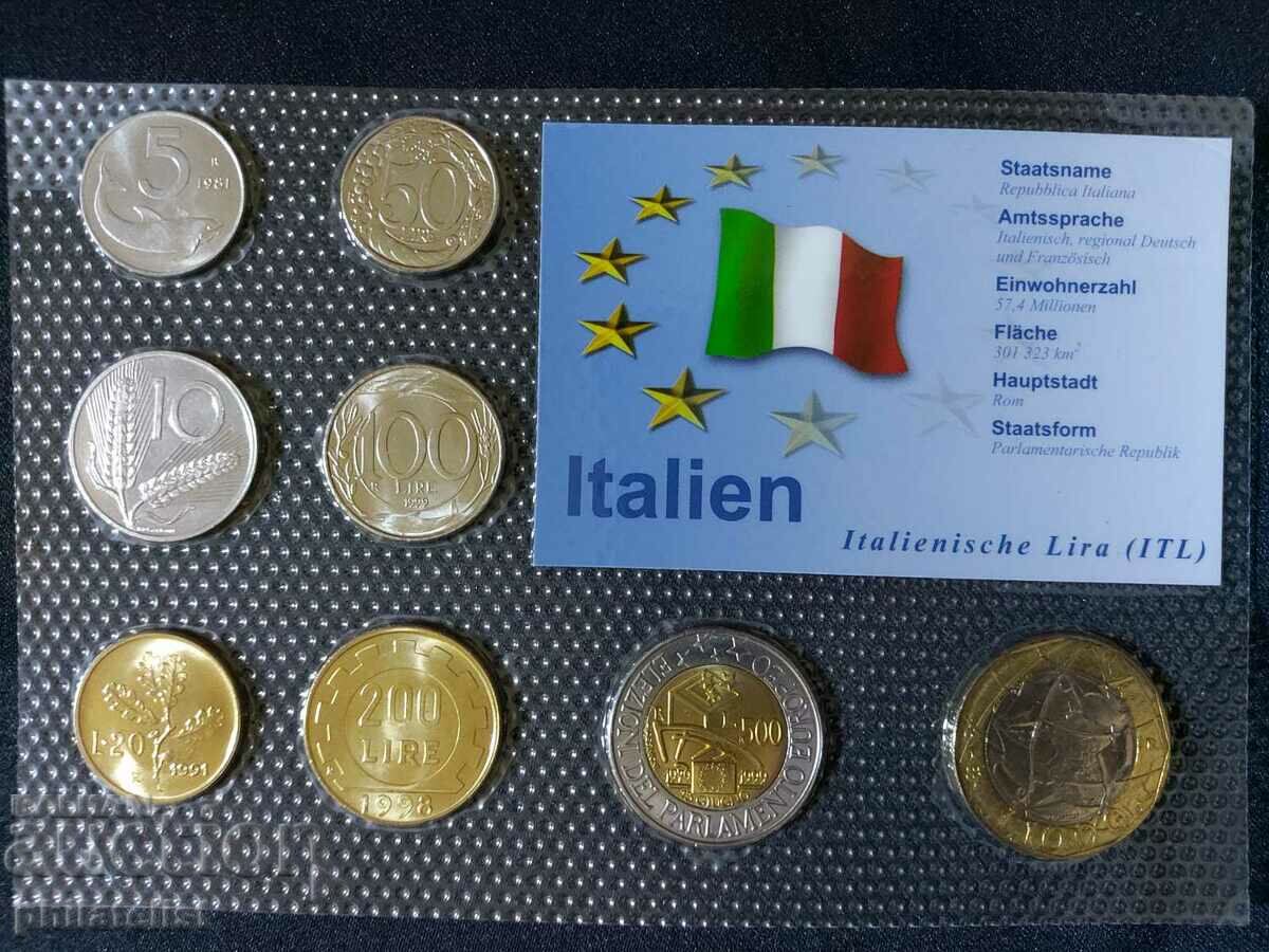 Ιταλία 1981-1999 - πλήρες πλήρες σετ σε λίρες - 8 νομίσματα