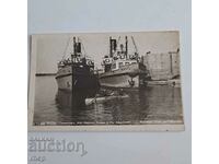 Ruse steamboats 194b old photo postcard Kingdom of Bulgaria